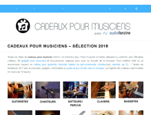 Tablet Screenshot of cadeaux-pour-musiciens.com